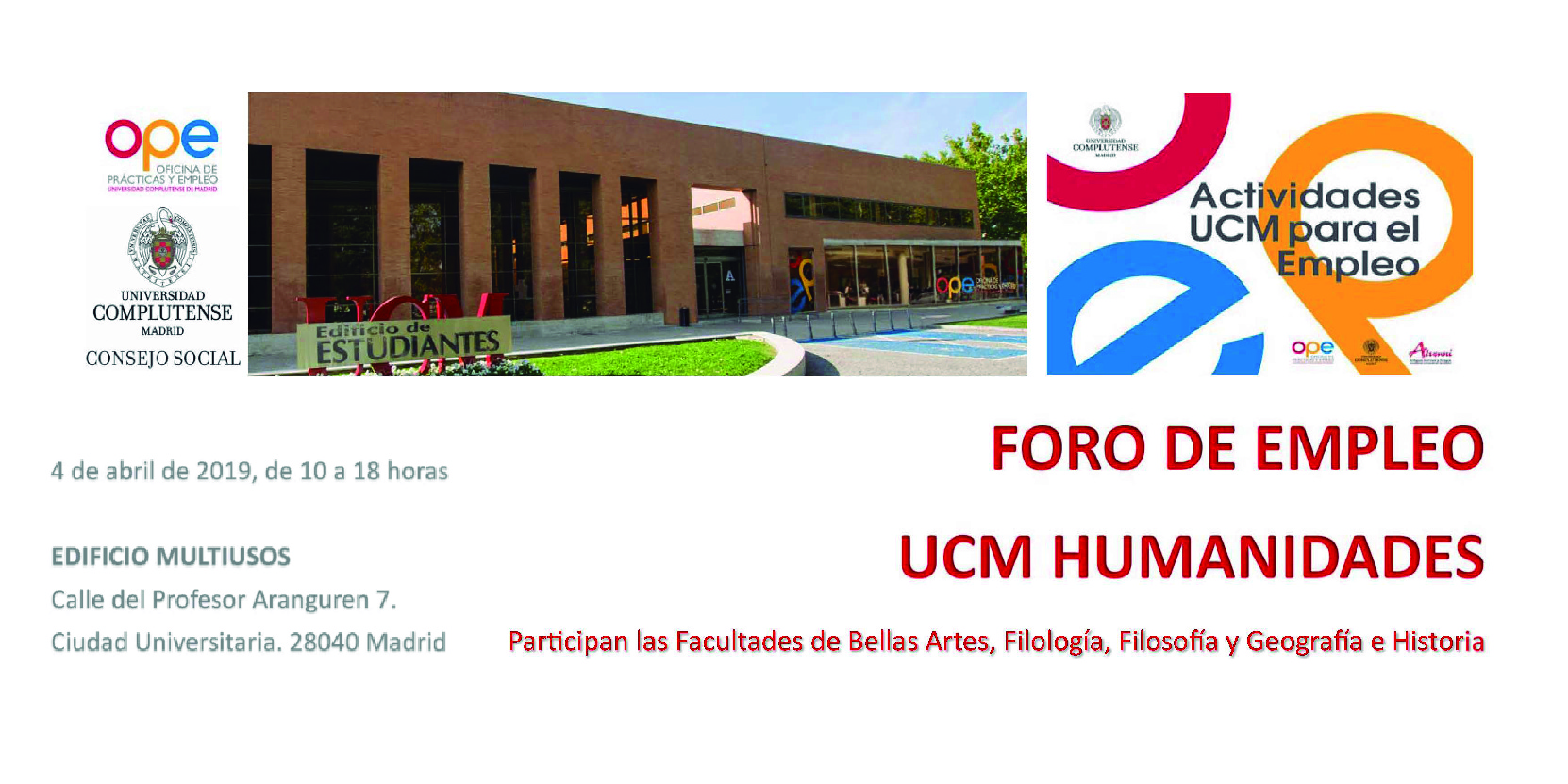 Foro de Empleo UCM Humanidades
